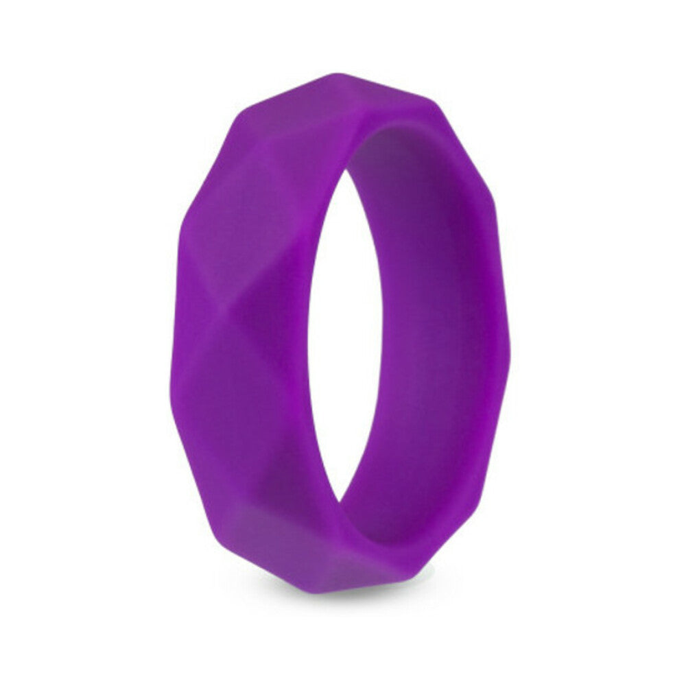 Blush Wellness Geo Silicone Cockring Purple - Fantasies Boutique