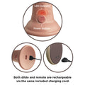 King Cock Elite 9 in. Vibrating Dual Density Silicone Realistic Dildo Beige - Fantasies Boutique
