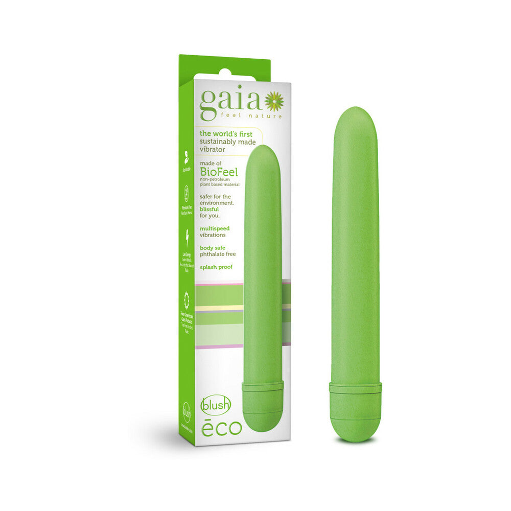 Blush Gaia Eco Slimline Vibrator Green - Fantasies Boutique