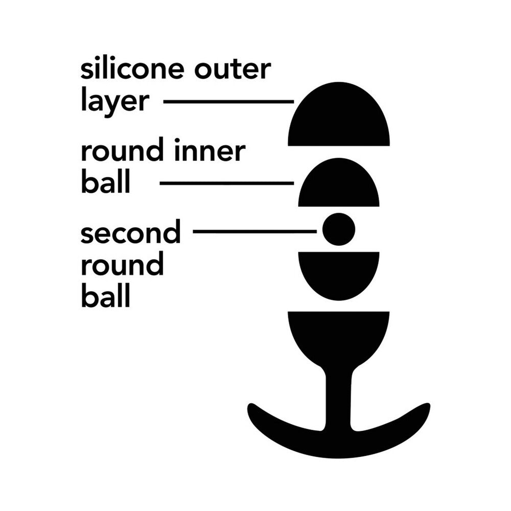 Blush Luxe Wearable Vibra Slim Plug Medium Black - Fantasies Boutique