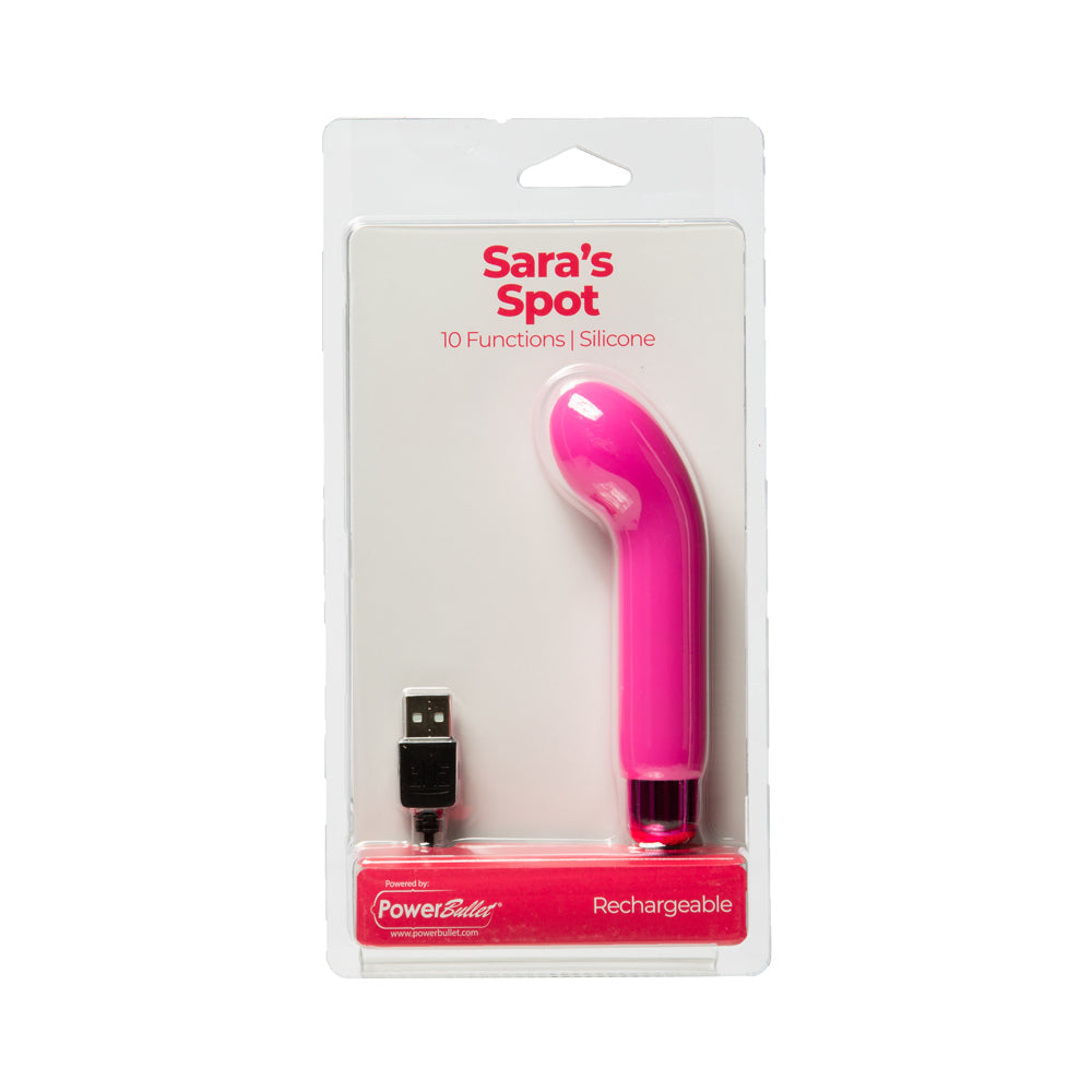 Sara's Spot Rechargeable Bullet With Removable G-Spot Sleeve Pink - Fantasies Boutique