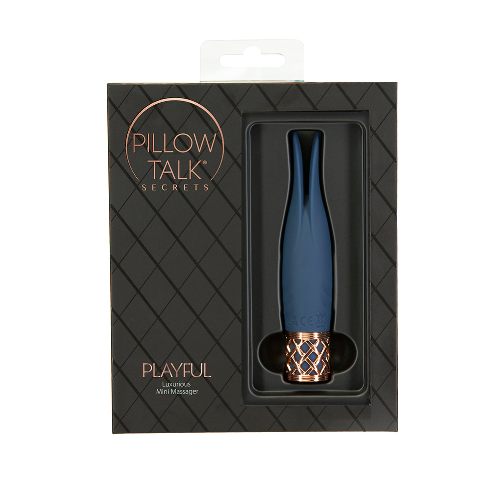 Pillow Talk Secrets Playful Rechargeable Silicone Clitoral Vibrator Navy - Fantasies Boutique