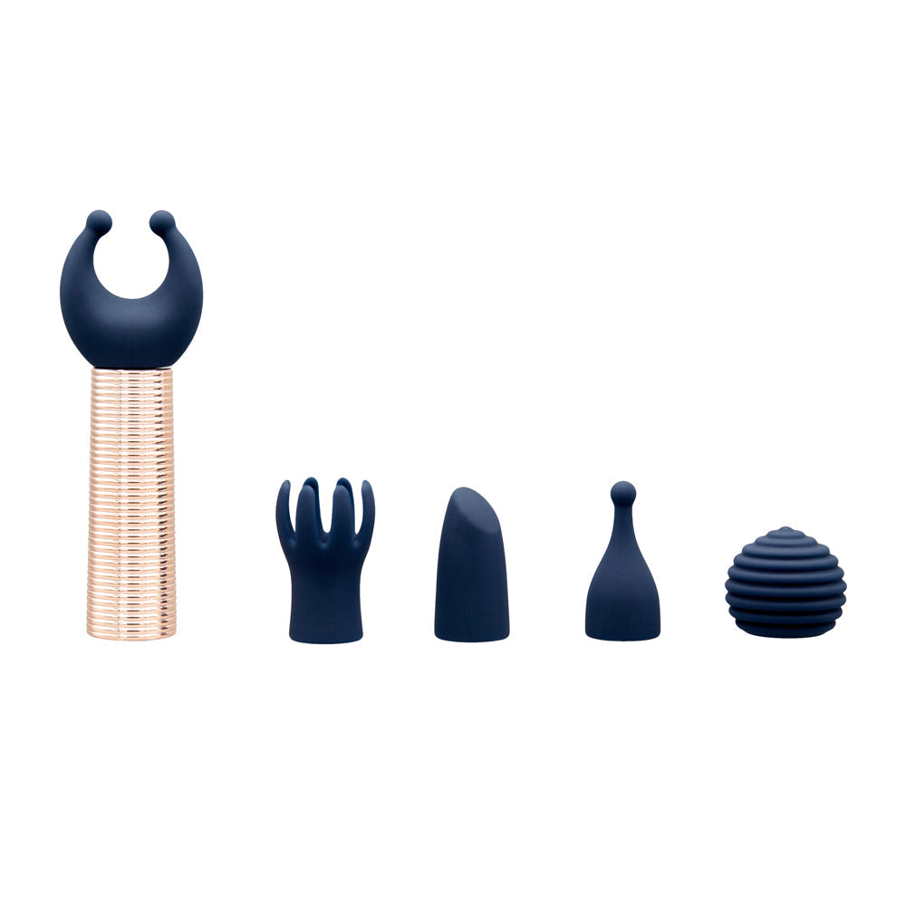 Pillow Talk Secrets Desires 6-Piece Silicone Mini Massager Set Navy - Fantasies Boutique