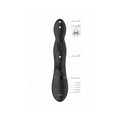 VIVE NIVA Rechargeable 360° Rotating Silicone Rabbit Vibrator Black - Fantasies Boutique