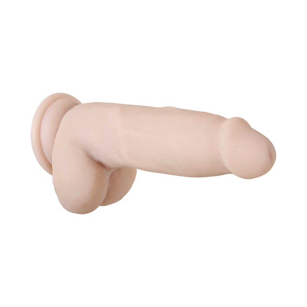 Evolved Real Supple Poseable 7 in. Realistic Dildo With Balls Beige - Fantasies Boutique
