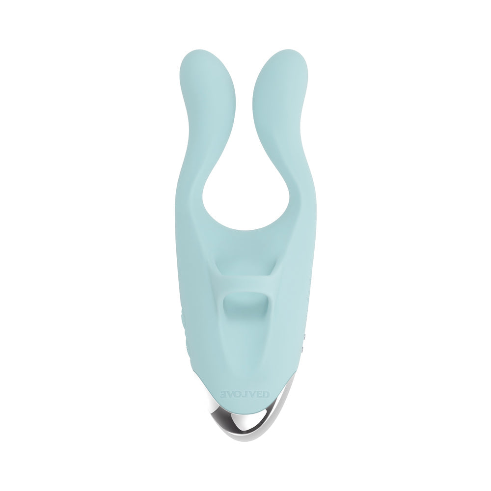 Evolved Couples Therapy Rechargeable Silicone Flexible Arm Tapping Finger Vibrator Mint