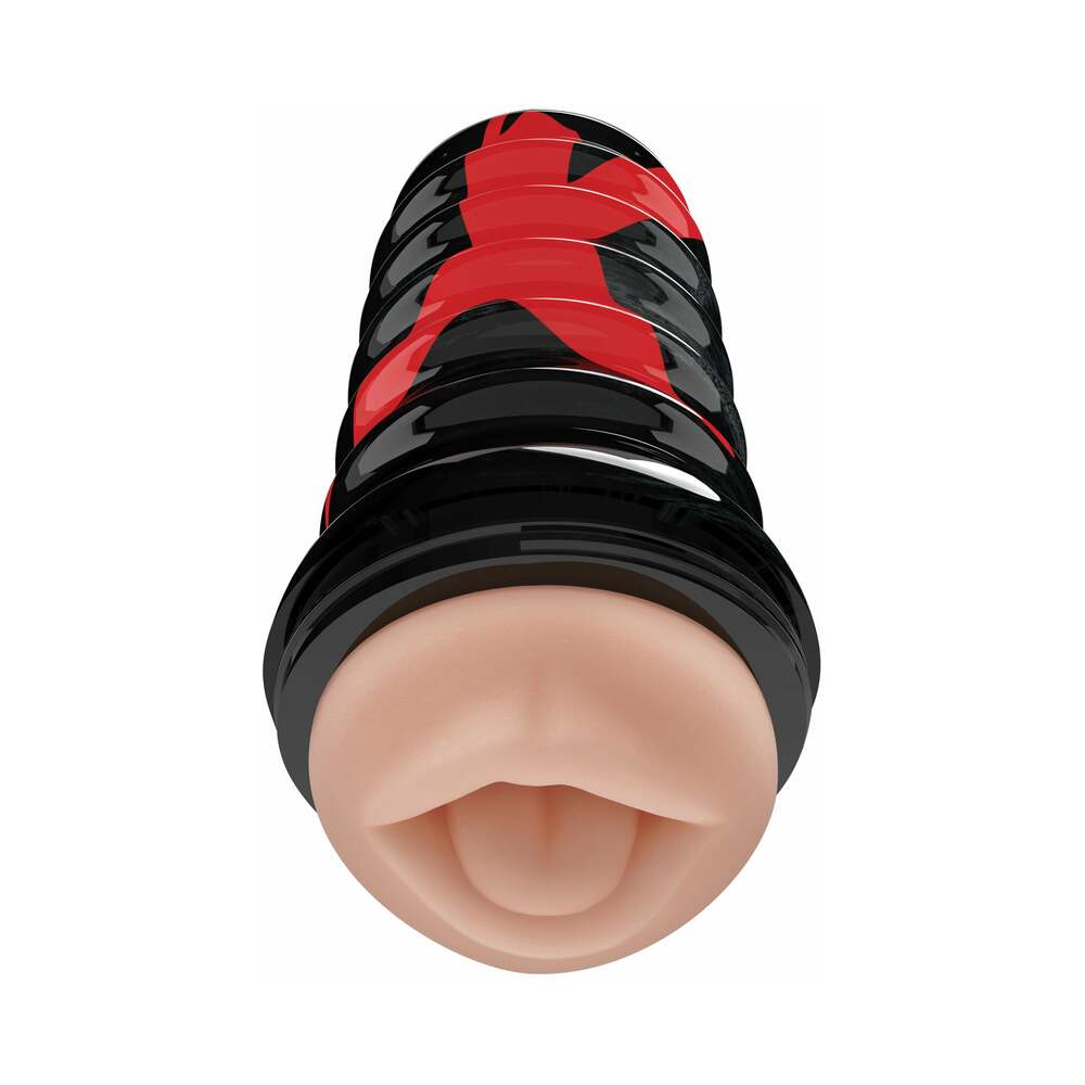 PDX Elite Air Tight Oral Stroker Beige/Black - Fantasies Boutique