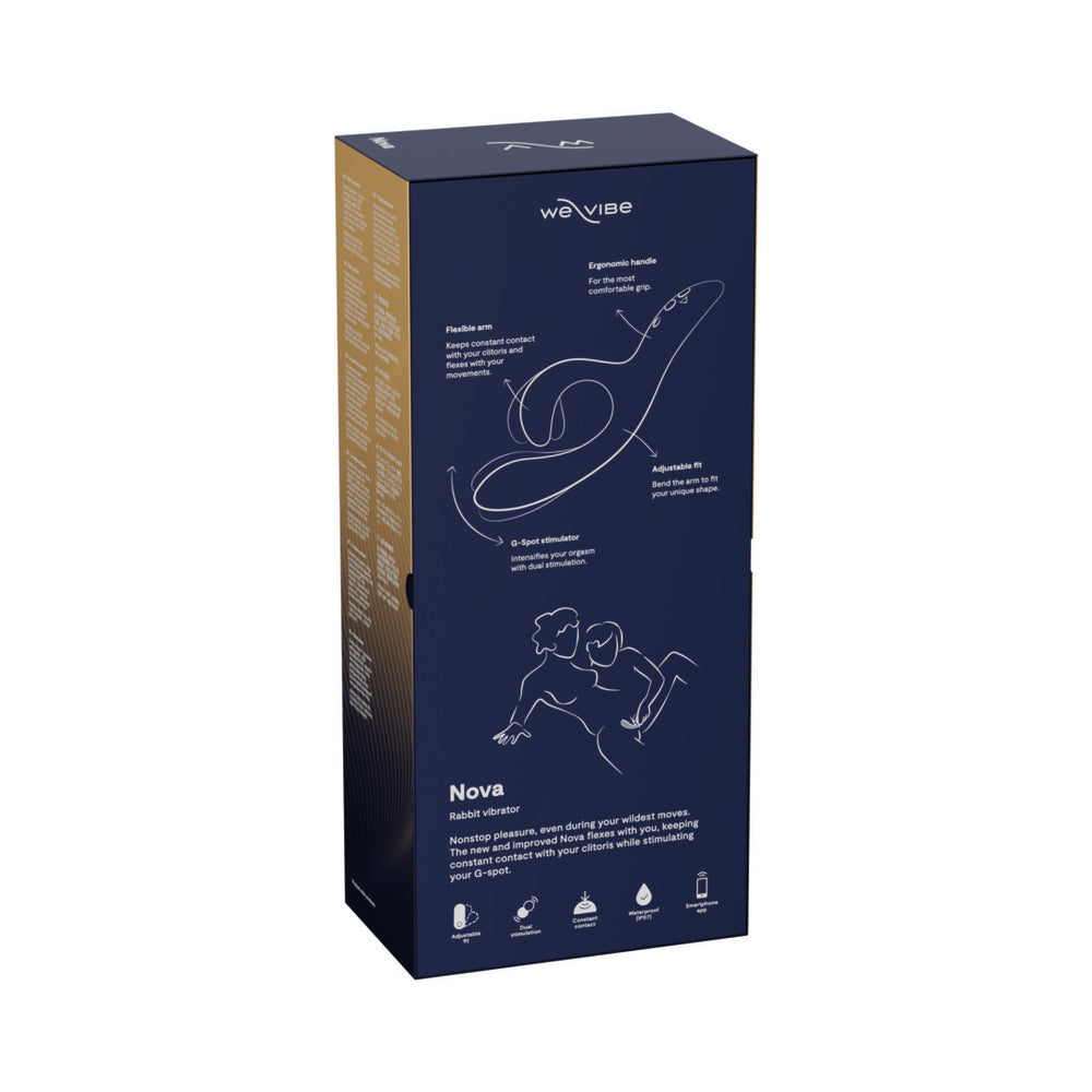 We-Vibe Nova 2 Rechargeable Flexible Silicone Rabbit Vibrator Midnight Blue - Fantasies Boutique