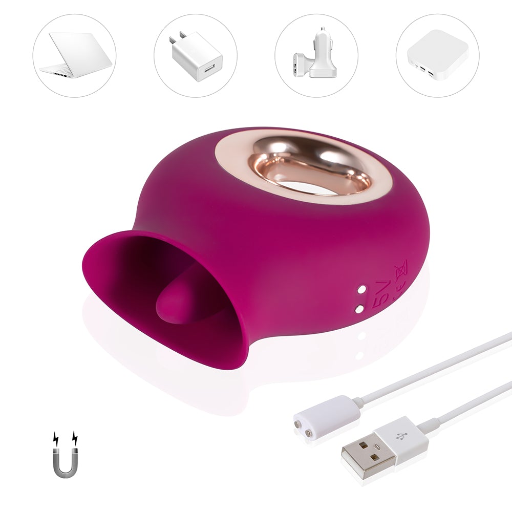 Honey Play Box Alvina Luxury Tongue Licking Clitoral Vibrator Magenta - Fantasies Boutique