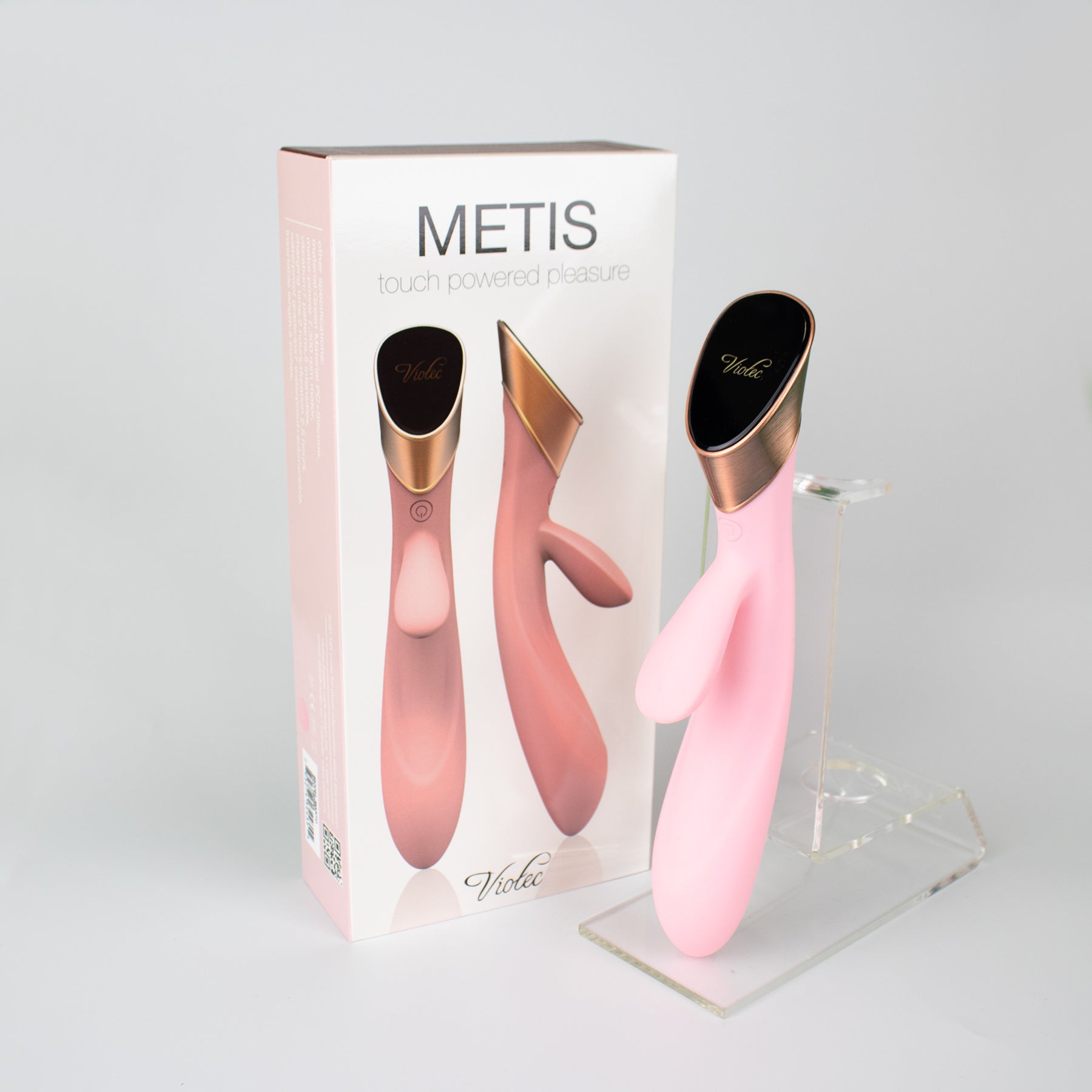 Metis Touch Panel Rabbit Vibrator Pink - Fantasies Boutique