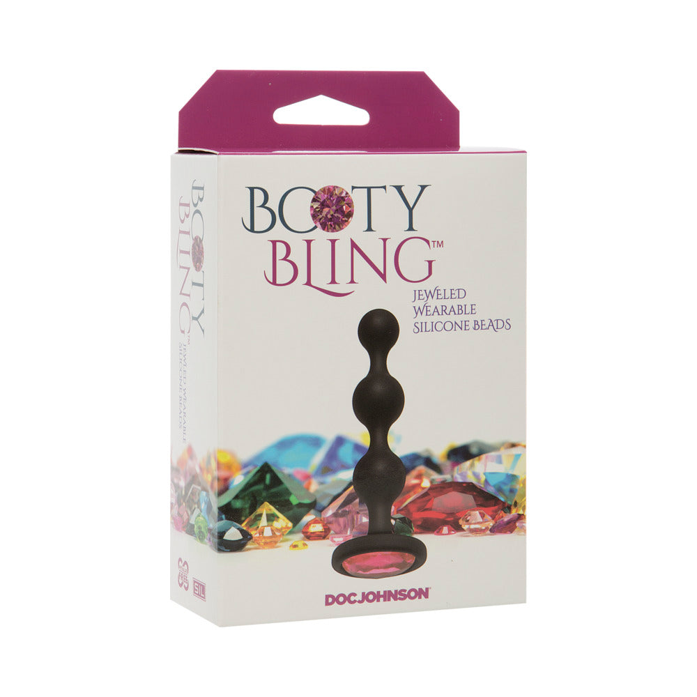 Booty Bling Jeweled Wearable Silicone Beads Pink - Fantasies Boutique