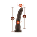 Dr. Skin Basic 8.5 in. Dildo Brown - Fantasies Boutique