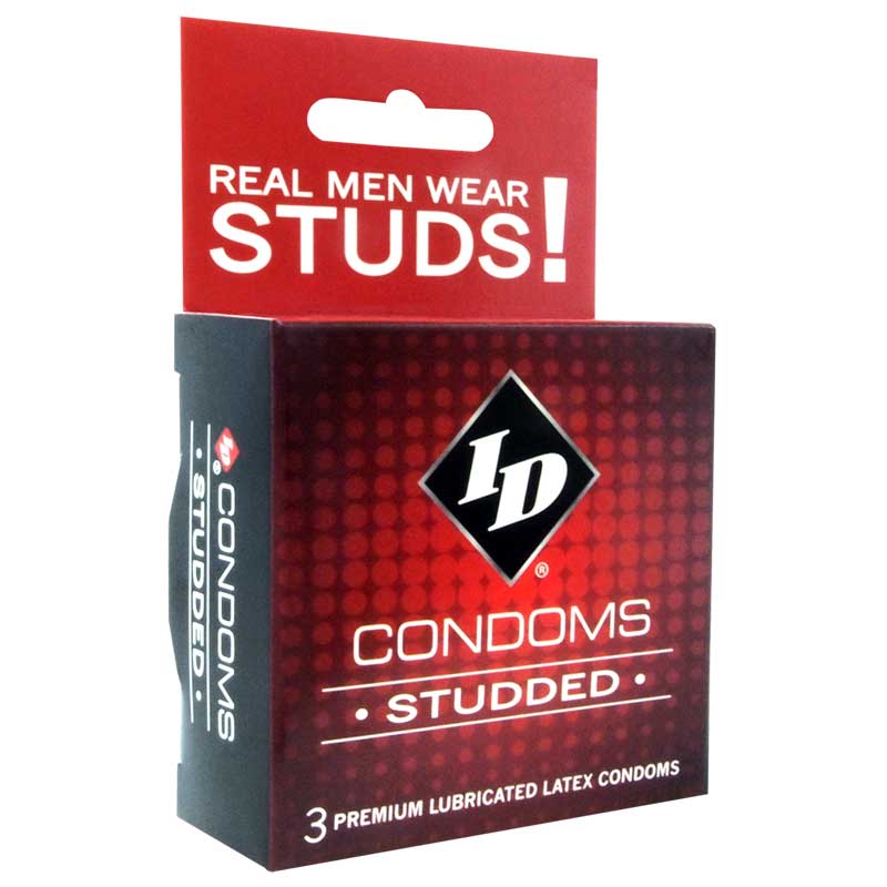 ID Studded Condom (3) - Fantasies Boutique