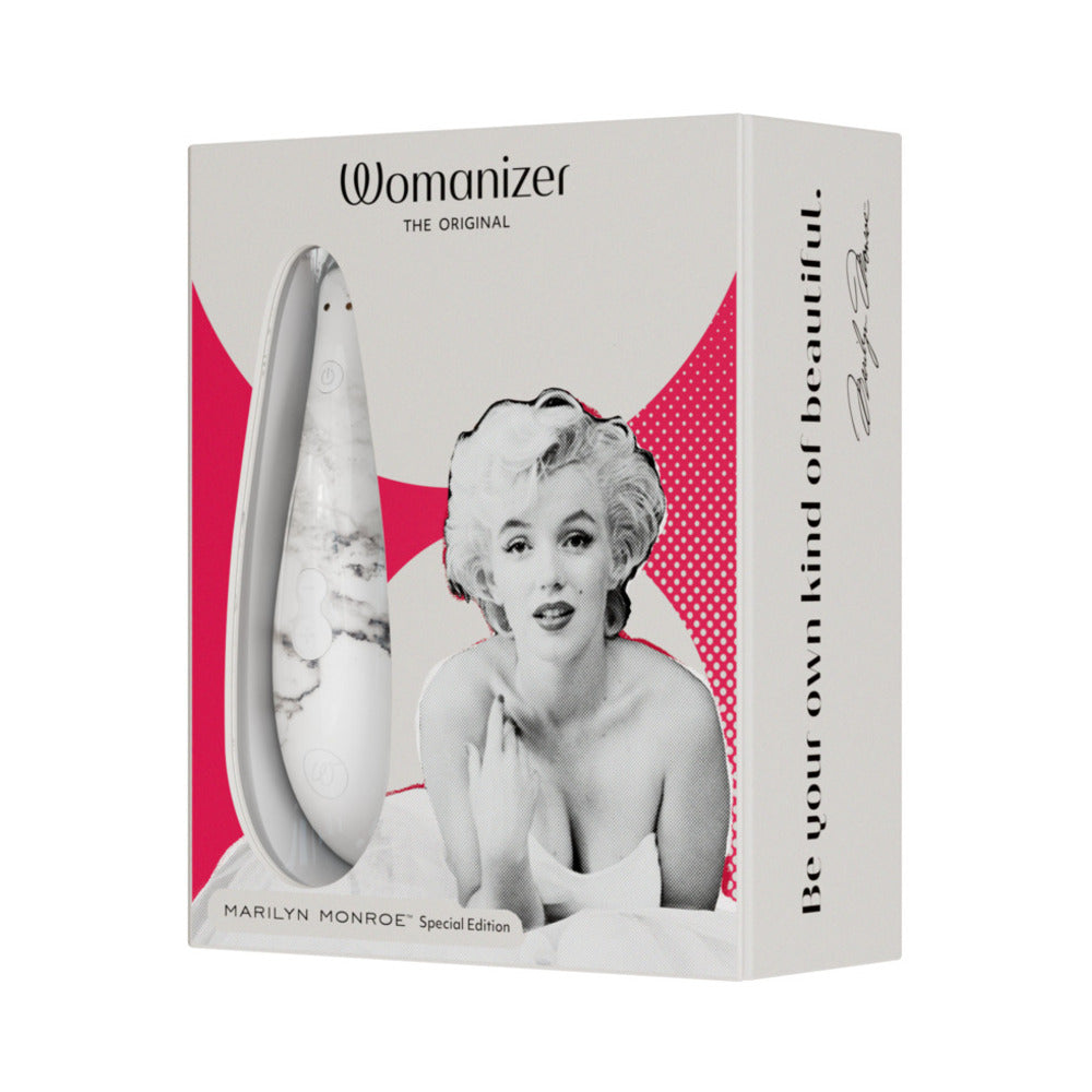 Womanizer x Marilyn Monroe Classic 2 Special Edition Pleasure Air Clitoral Stimulator White Marble - Fantasies Boutique