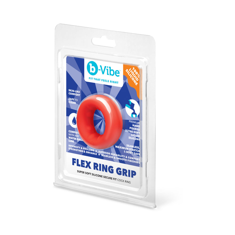 b-Vibe Flex Ring Bulk Silicone C-Ring Red