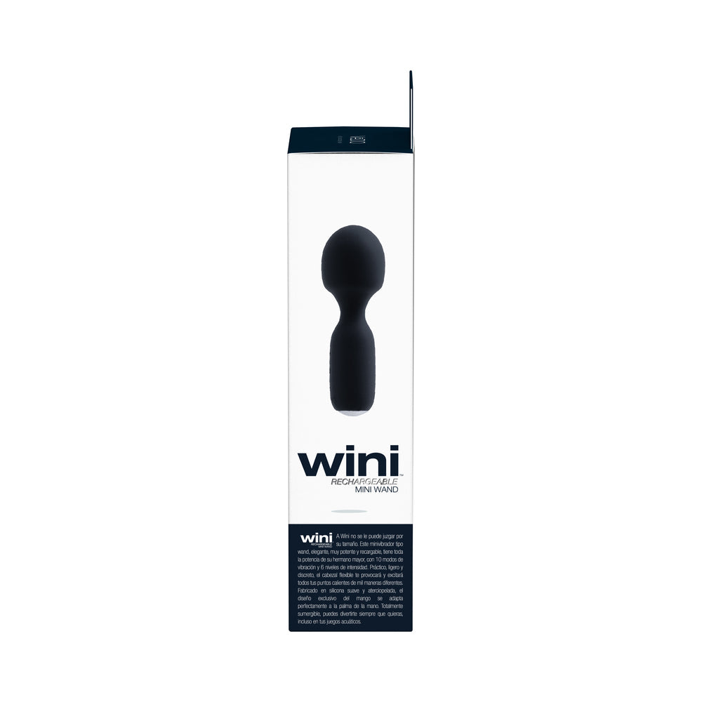 Vedo Wini Rechargeable Mini Wand Just Black - Fantasies Boutique