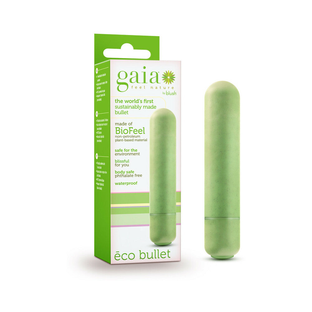 Blush Gaia Eco Bullet Single-Speed Vibrator Green - Fantasies Boutique