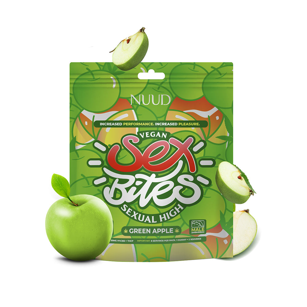 NUUD Sex Bites Male Aphrodisiac Gummies Sour Apple - Fantasies Boutique
