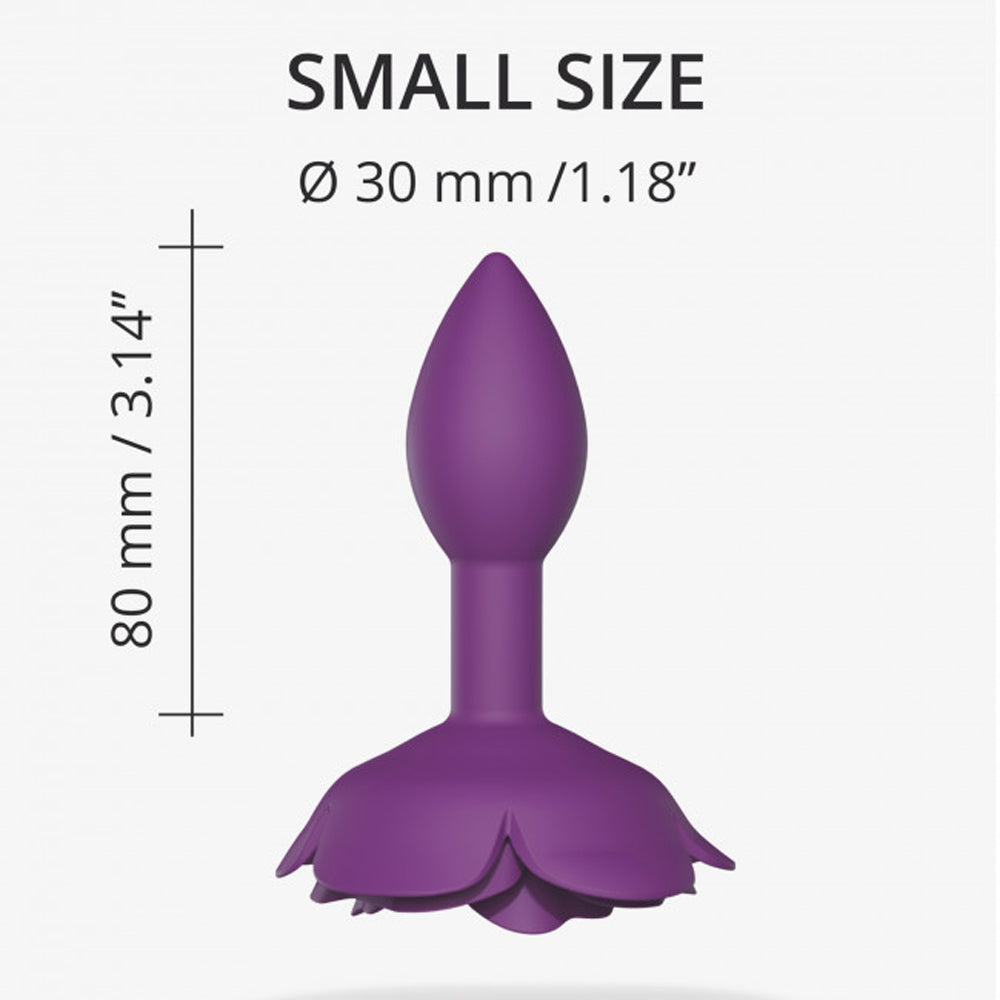 Love to Love Open Roses Silicone Anal Plug Purple Rain S - Fantasies Boutique