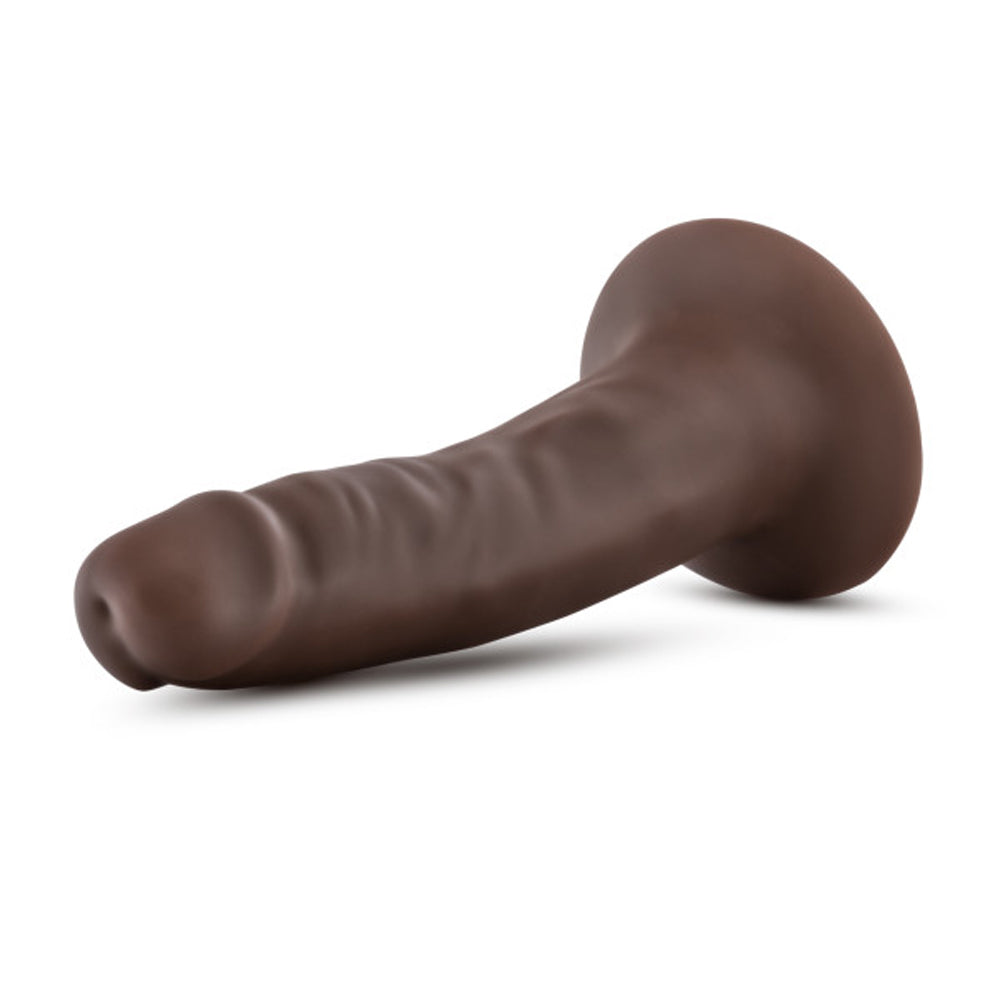 Dr. Skin Plus Realistic 5 in. Triple Density Posable Dildo Brown