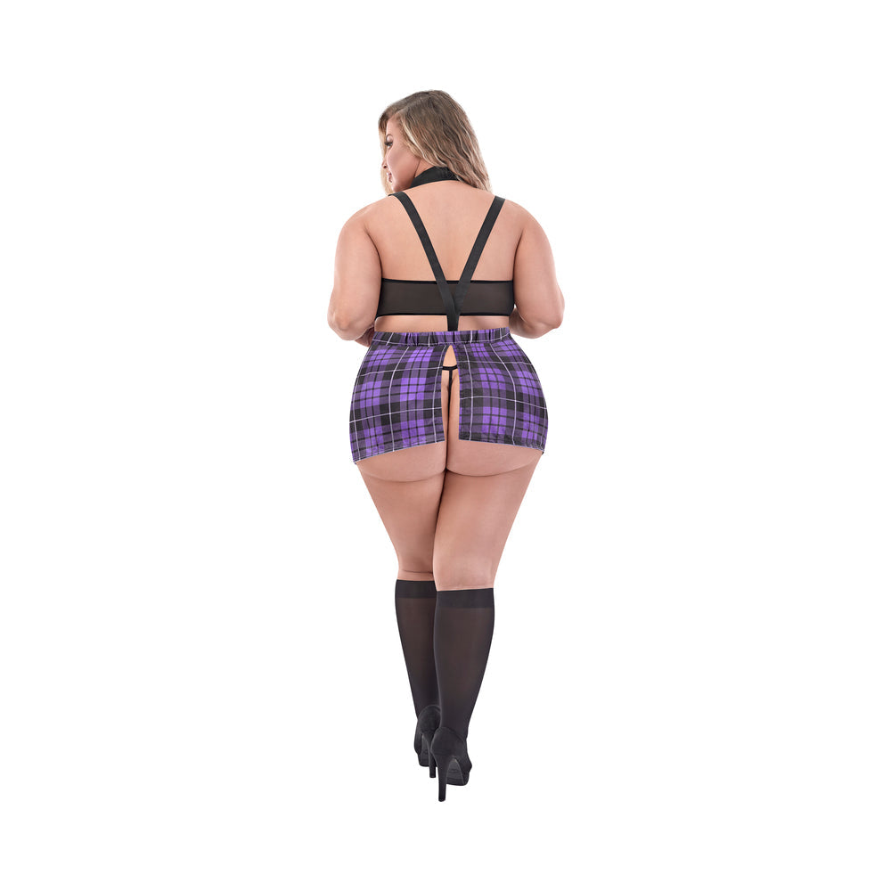 Magic Silk Dress Up School Daze Costume Purple Queen Size - Fantasies Boutique