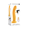 Gender X Sweet Embrace Vibrating 7 in. Dildo and Jock-Style Strap-On Harness Set Yellow/Black - Fantasies Boutique