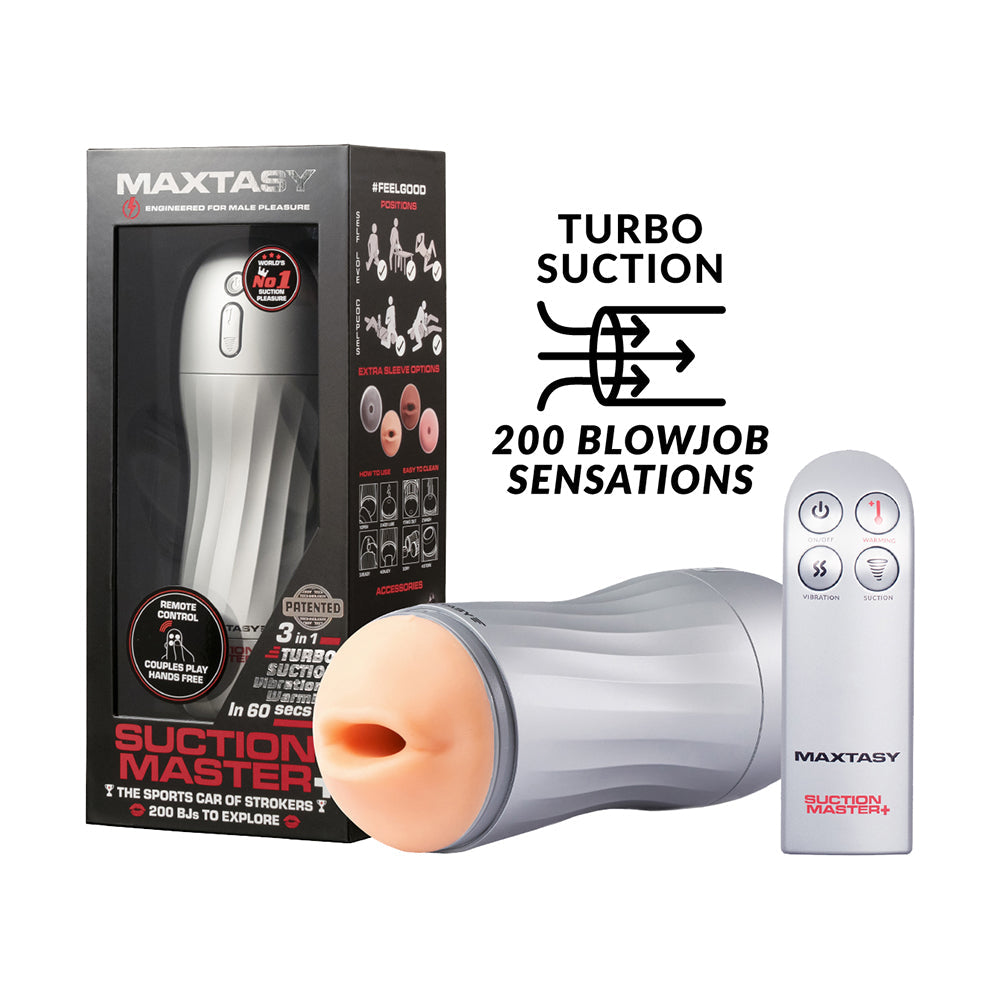 Maxtasy Suction Master Realistic With Remote Nude Plus - Fantasies Boutique