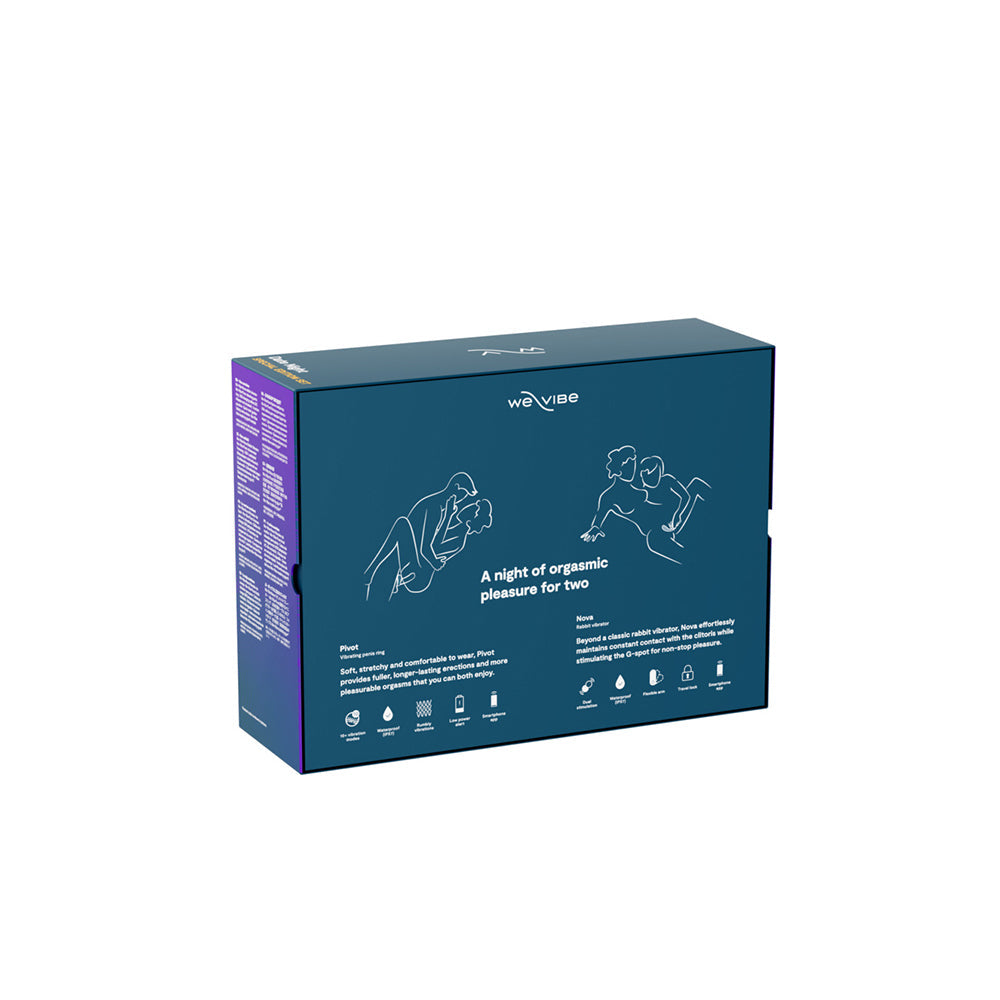 We-Vibe Date Night Special Edition Couple's Vibrator Set (Nova 2 & Pivot) Green Velvet - Fantasies Boutique