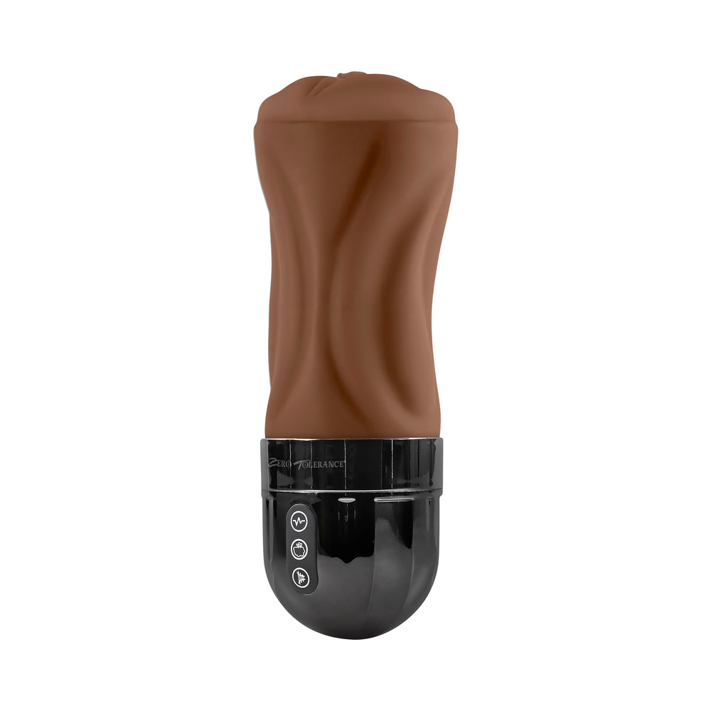 Zero Tolerance Tight Lipped Rechargeable Stroker with Suction Dark - Fantasies Boutique