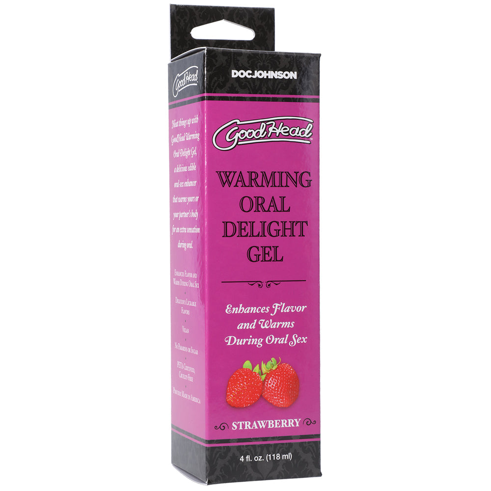 GoodHead Warming Head Oral Delight Gel Strawberry 4 oz. - Fantasies Boutique