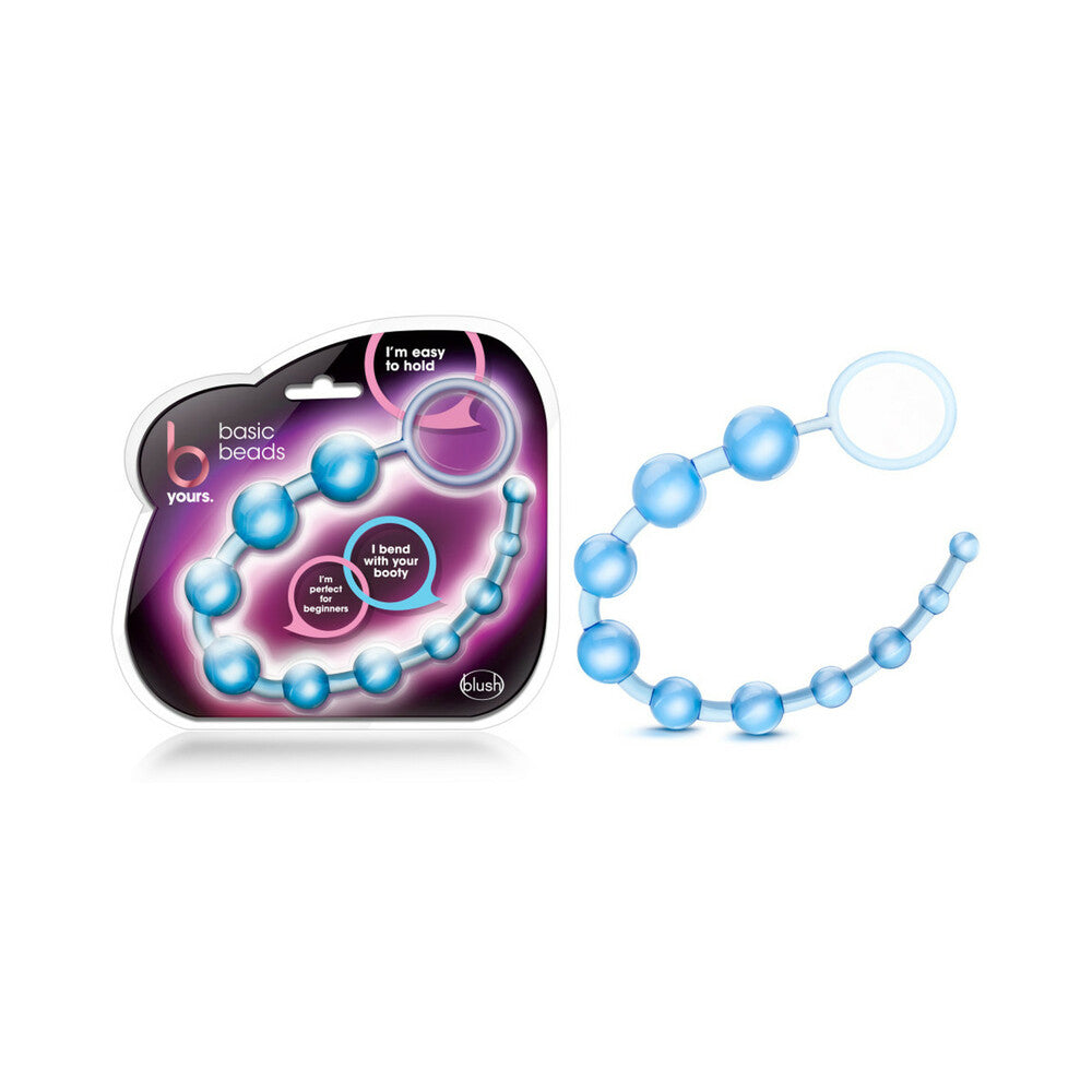 Blush B Yours Basic Beads 12.75 in. Blue - Fantasies Boutique