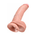 King Cock 9 in. Cock With Balls Realistic Suction Cup Dildo Beige - Fantasies Boutique