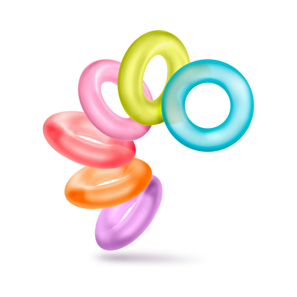 Blush Play with Me King of the Ring Cockring 6-Pack Assorted Colors - Fantasies Boutique