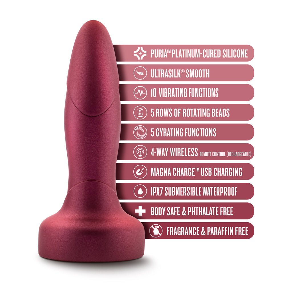 Anal Adventures Matrix Atomic Plug with Remote Martian Wine - Fantasies Boutique