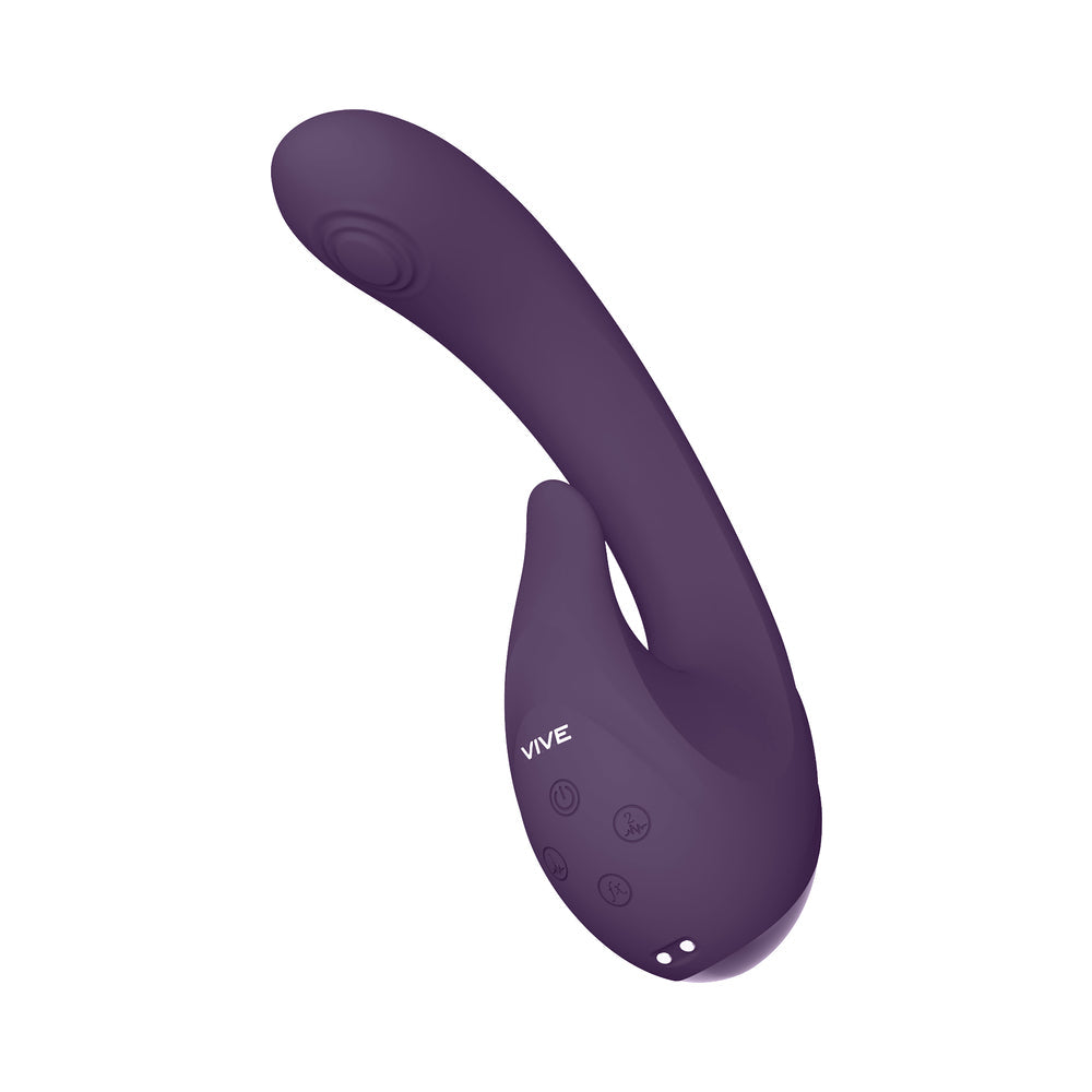 VIVE MIKI Rechargeable Pulse Wave & Flickering Dual Stimulation G-Spot Vibrator Purple - Fantasies Boutique