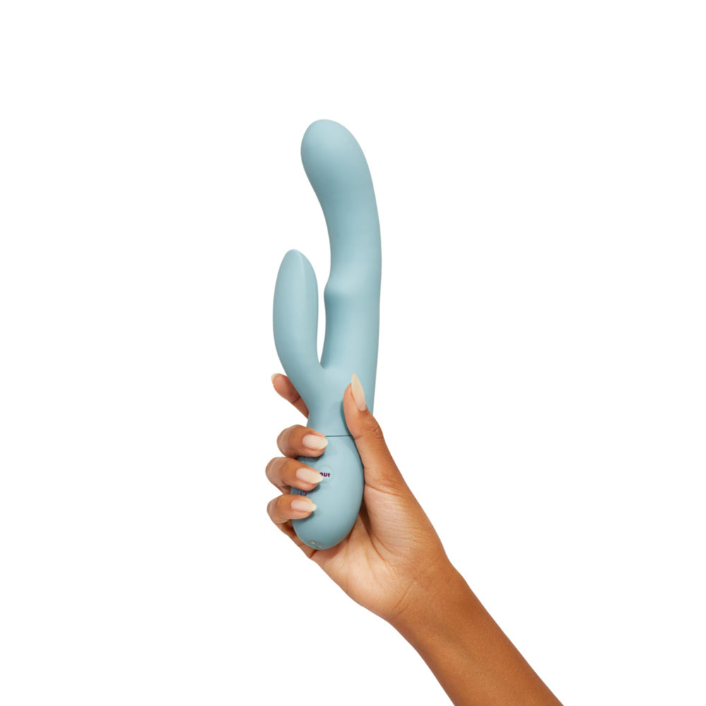 FemmeFunn Balai Rechargeable Silicone Swaying Motion Dual Stimulation Vibrator Light Blue - Fantasies Boutique