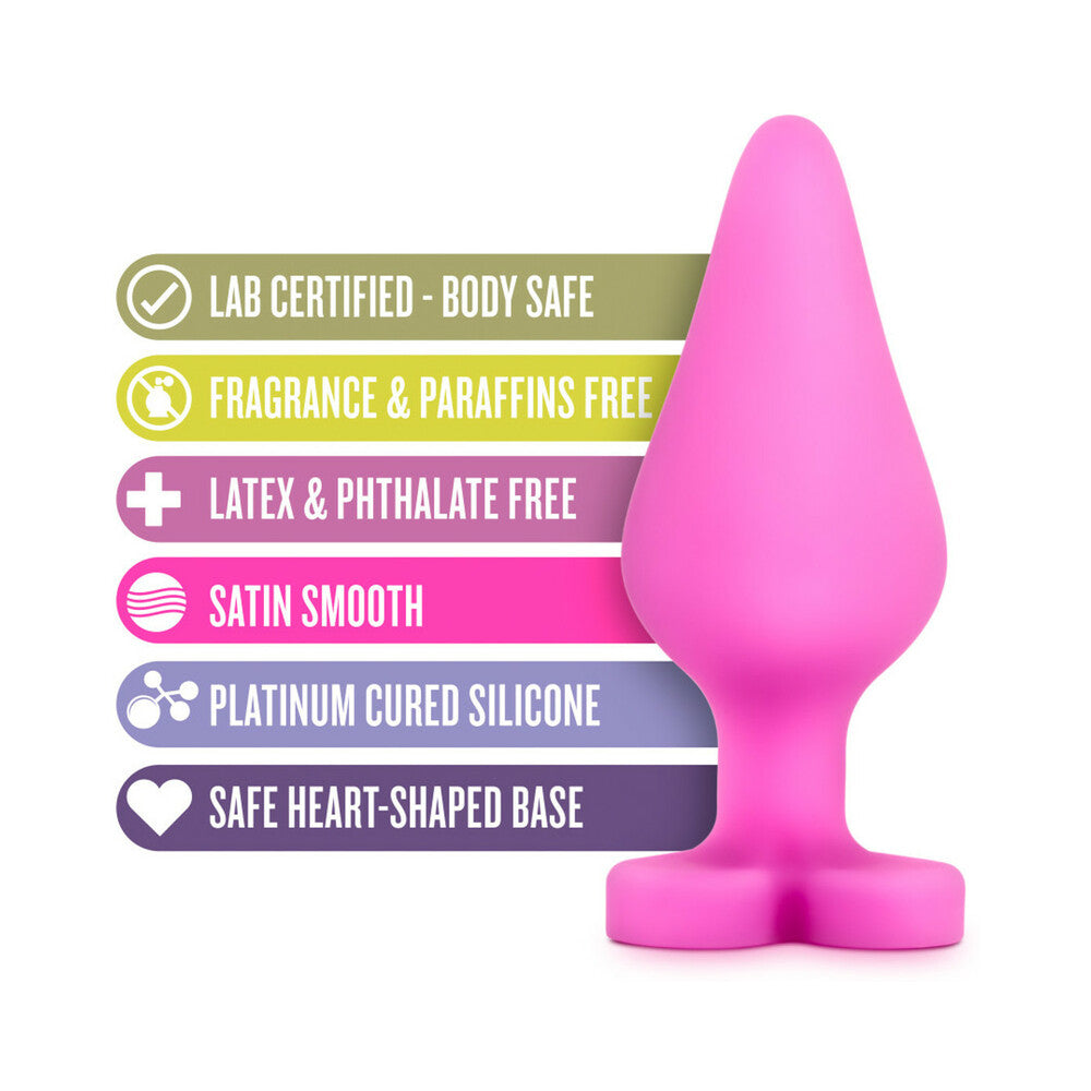 Blush Play with Me Naughty Candy Hearts 'Be Mine' Anal Plug Pink - Fantasies Boutique