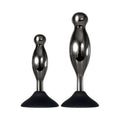 Evolved Joy Sticks 2-Piece Metal Anal Plug With Suction Cup Base Set Black - Fantasies Boutique