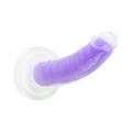 Neo Elite Glow in the Dark Light 7 in. Silicone Dual-Density Dildo Neon Purple - Fantasies Boutique