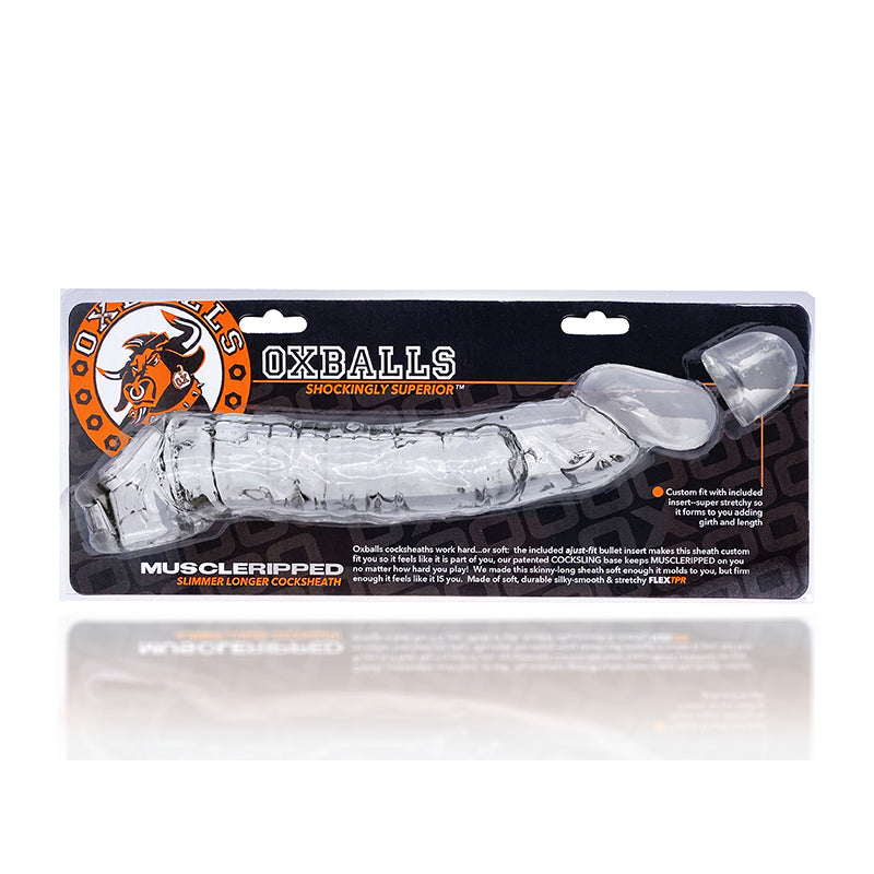 Oxballs Muscle Ripped Cocksheath Clear - Fantasies Boutique