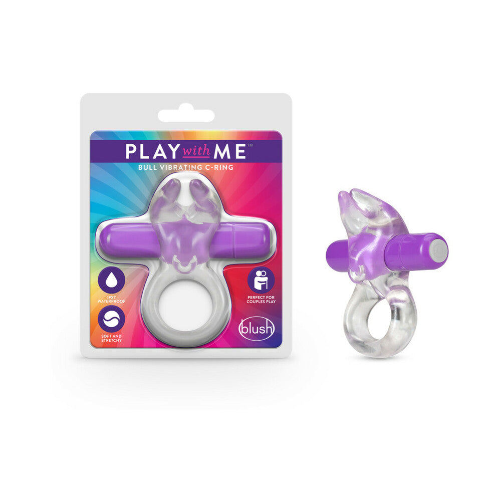 Play with Me Bull Vibrating C-Ring Purple - Fantasies Boutique
