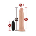 Dr. Skin Dr. Throb Realistic 9.5 in. Vibrating Dildo Beige - Fantasies Boutique