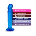 B Yours Sweet n' Small 6 in. Dildo Blue - Fantasies Boutique