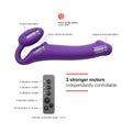 Strap-On-Me Rechargeable Remote-Controlled Silicone Vibrating Bendable Strap-On Purple L - Fantasies Boutique