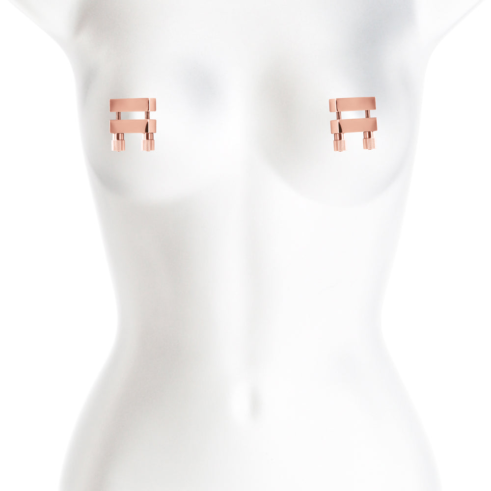 Bound Nipple Clamps V1 Rose Gold - Fantasies Boutique
