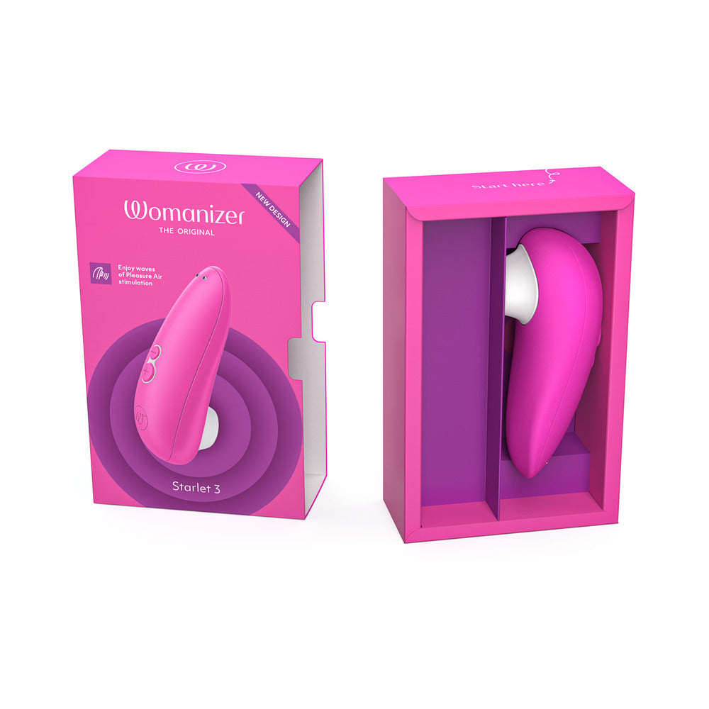 Womanizer Starlet 3 Rechargeable Silicone Compact Pleasure Air Clitoral Stimulator Pink - Fantasies Boutique