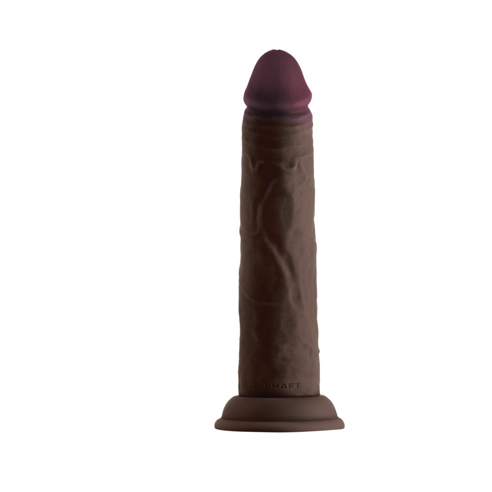 Shaft Model J: 8.5 in. Dual Density Silicone Dildo Mahogany - Fantasies Boutique