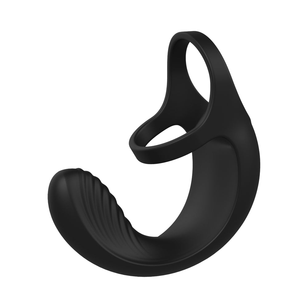 Zero Tolerance Vibrating Ball Cradle Rechargeable Remote-Controlled Silicone Cockring Black - Fantasies Boutique