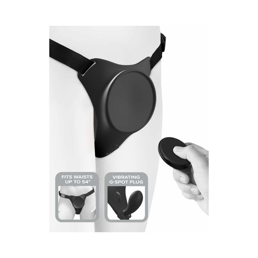 Body Dock G-Spot Pro Vibrating Silicone Strap-On Harness - Fantasies Boutique