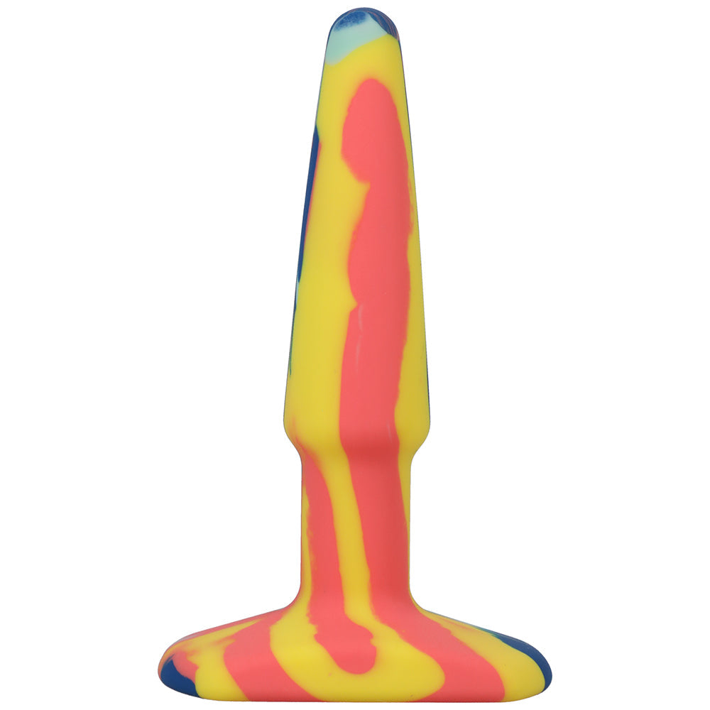 A-Play Groovy 4 in. Silicone Anal Plug Sunrise - Fantasies Boutique